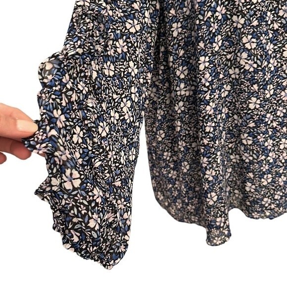 Nordstrom's brand 1.State Chateau Floral Cold-Shoulder Ruffle Sleeves Blouse 3X - Picture 5 of 12